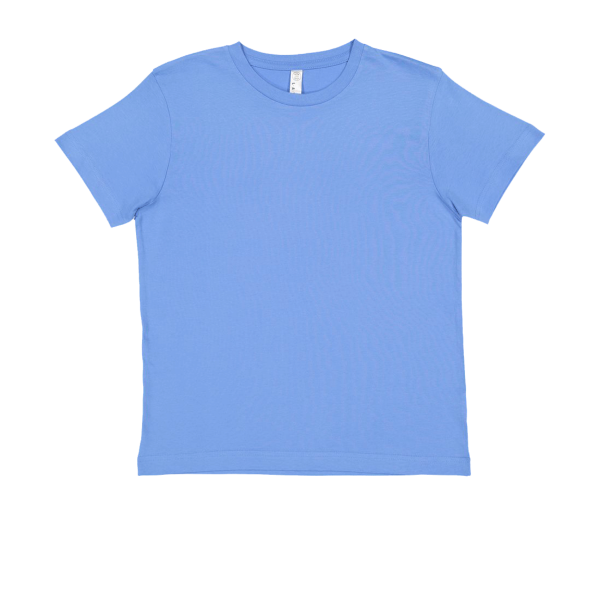 LAT Youth Fine Jersey Tee, Carolina Blue / Carolina Blue, Front view