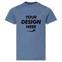 LAT Youth Fine Jersey Tee, Vintage Indigo / Vintage Indigo, Front view, Mockup