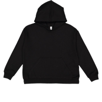LAT Youth Fleece Hoodie Sweatshirt, Black, Front view
