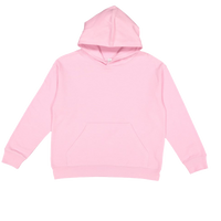 LAT Youth Fleece Hoodie Sweatshirt, Pink, Front view