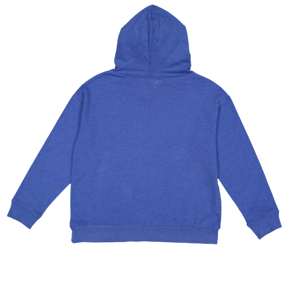 LAT Youth Fleece Hoodie Sweatshirt, Vintage Royal, Back view