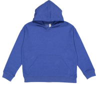 LAT Youth Fleece Hoodie Sweatshirt, Vintage Royal, Front view