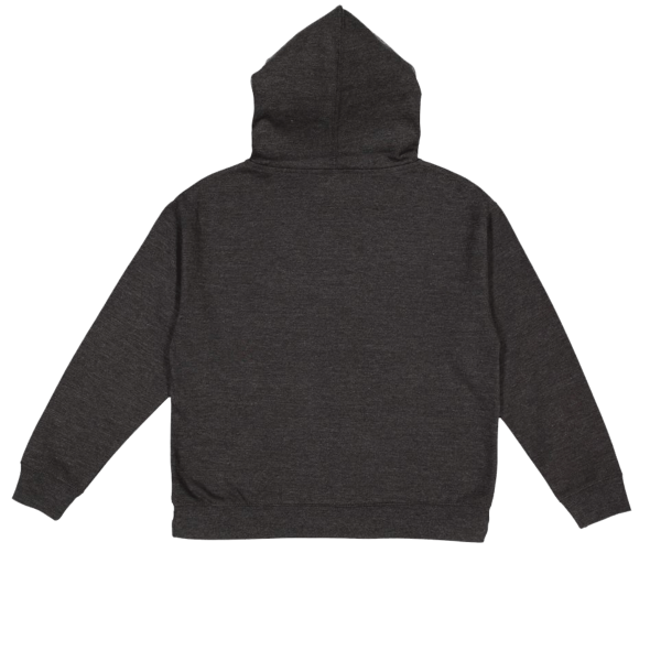 LAT Youth Fleece Hoodie Sweatshirt, Vintage Smoke, Back view