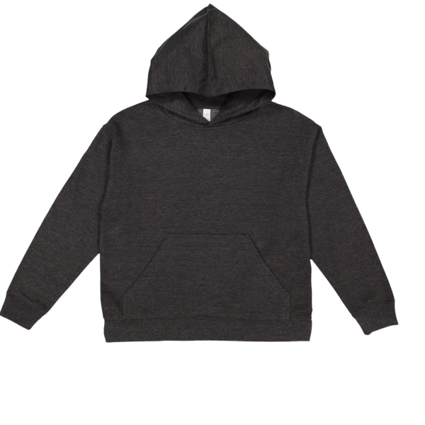 LAT Youth Fleece Hoodie Sweatshirt, Vintage Smoke, Front view