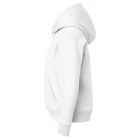 LAT Youth Fleece Hoodie Sweatshirt, White, Left Sleeve view