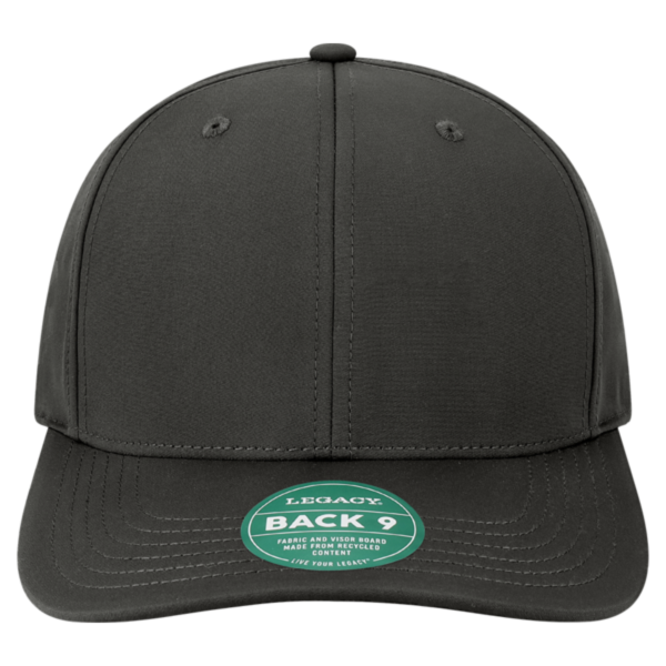 LEGACY Back Nine Cap, Black, Front view