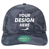 LEGACY Back Nine Cap, Midnight Camo, Front view, Mockup