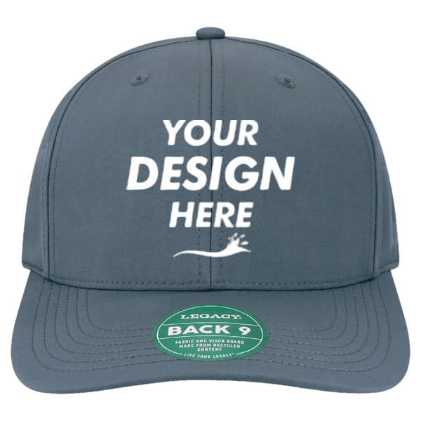 LEGACY Back Nine Cap, Sea Blue, Front view, Mockup