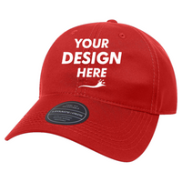 LEGACY Cool Fit Adjustable Cap, Scarlet, Front view, Mockup