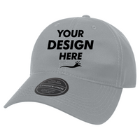 LEGACY Cool Fit Adjustable Cap, Shark Grey, Front view, Mockup