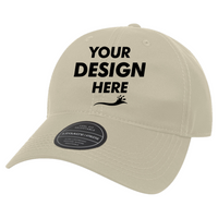 LEGACY Cool Fit Adjustable Cap, Stone, Front view, Mockup