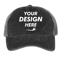LEGACY Dashboard Trucker Cap, Black / Grey / Grey, Front view, Mockup