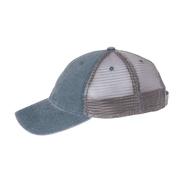 LEGACY Dashboard Trucker Cap, Blue Steel / Grey / Grey, Left Side view