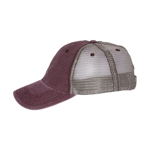 LEGACY Dashboard Trucker Cap, Burgundy / Grey / Grey, Left Side view