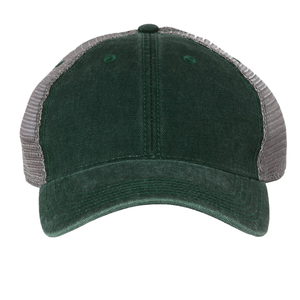 LEGACY Dashboard Trucker Cap, Dark Green / Grey / Grey, Front view