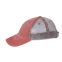 LEGACY Dashboard Trucker Cap, Nantucket Red / Grey / Grey, Left Side view