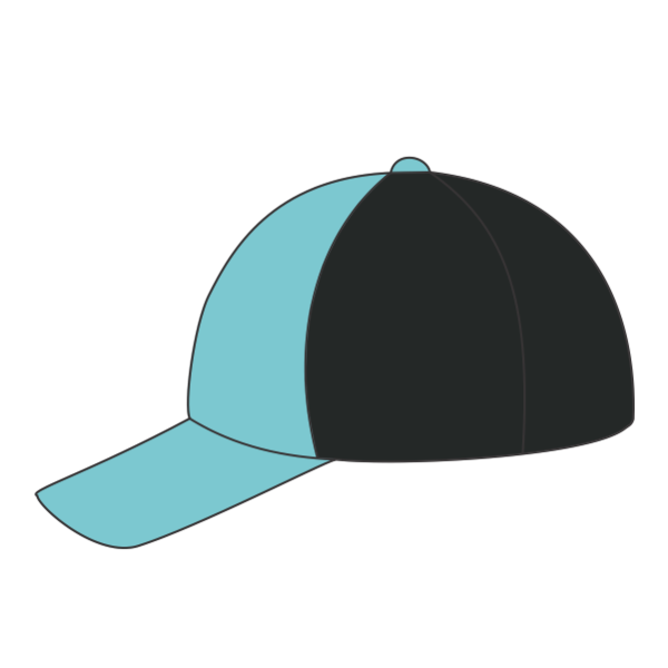 LEGACY Five-Panel Adjustable Cap, Aqua Aztec / Black, Left Side view