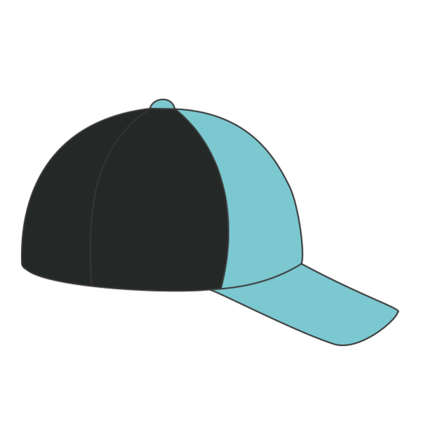 LEGACY Five-Panel Adjustable Cap, Aqua Aztec / Black, Right Side view