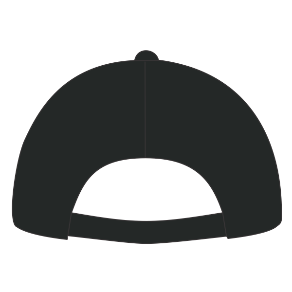 LEGACY Five-Panel Adjustable Cap, Black / Black, Back view