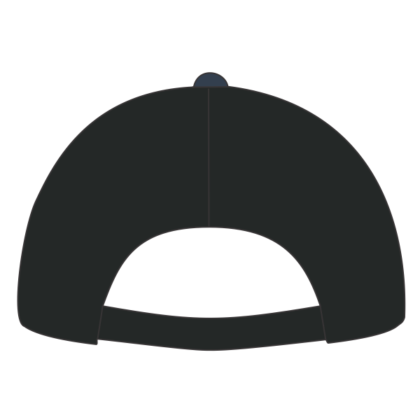 LEGACY Five-Panel Adjustable Cap, Navy Slub / Black, Back view