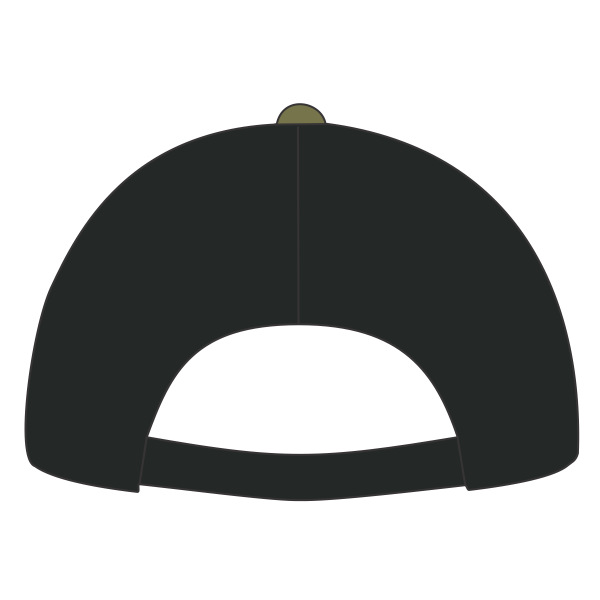 LEGACY Five-Panel Adjustable Cap, Olive Slub / Black, Back view