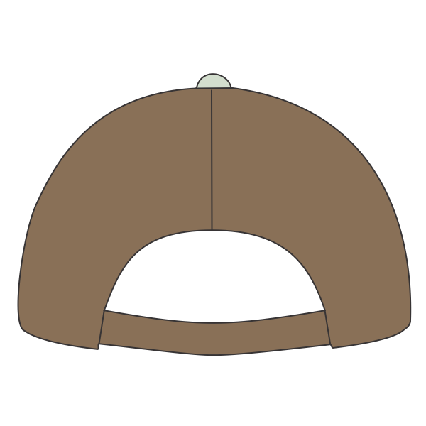 LEGACY Five-Panel Adjustable Cap, Sawgrass Corduroy / Brown, Back view