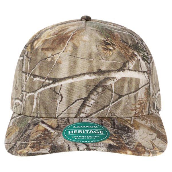LEGACY Heritage Twill Cap, Brown Wood Camo / Brown Wood Camo, Front view