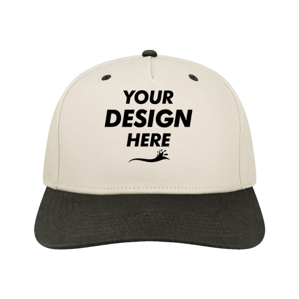 LEGACY Heritage Twill Cap, Stone / Black, Front view, Mockup