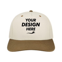 LEGACY Heritage Twill Cap, Stone / Brown, Front view, Mockup