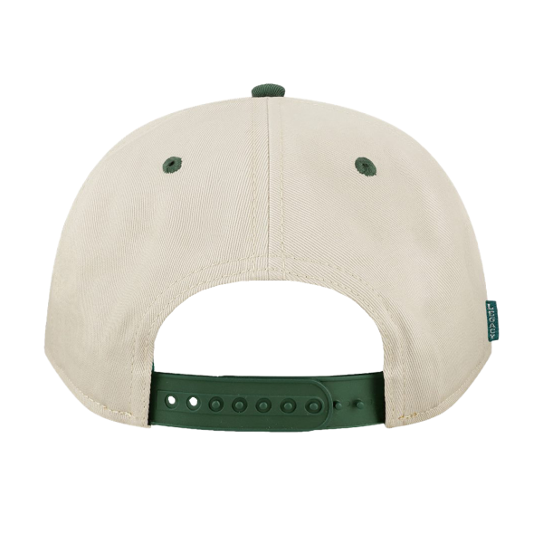 LEGACY Heritage Twill Cap, Stone / Dark Green, Back view