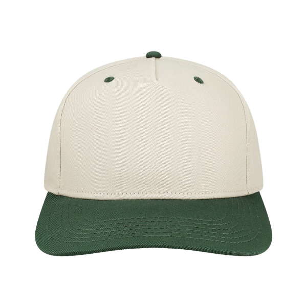 LEGACY Heritage Twill Cap, Stone / Dark Green, Front view
