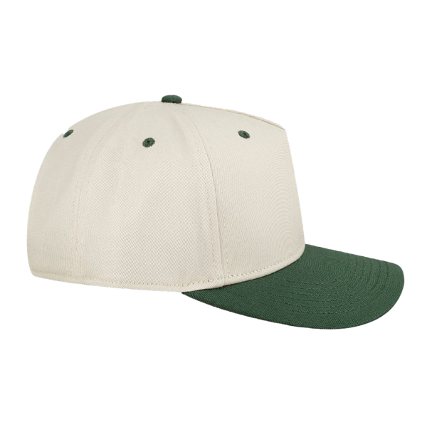 LEGACY Heritage Twill Cap, Stone / Dark Green, Right Side view