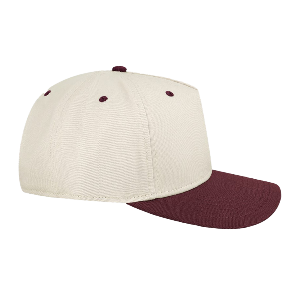 LEGACY Heritage Twill Cap, Stone / Maroon, Right Side view