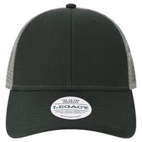 LEGACY Lo-Pro Snapback Trucker Cap, Black / Dark Grey, Front view