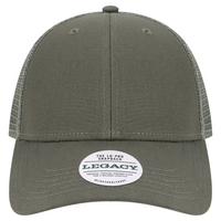 LEGACY Lo-Pro Snapback Trucker Cap, Dark Grey / Dark Grey, Front view