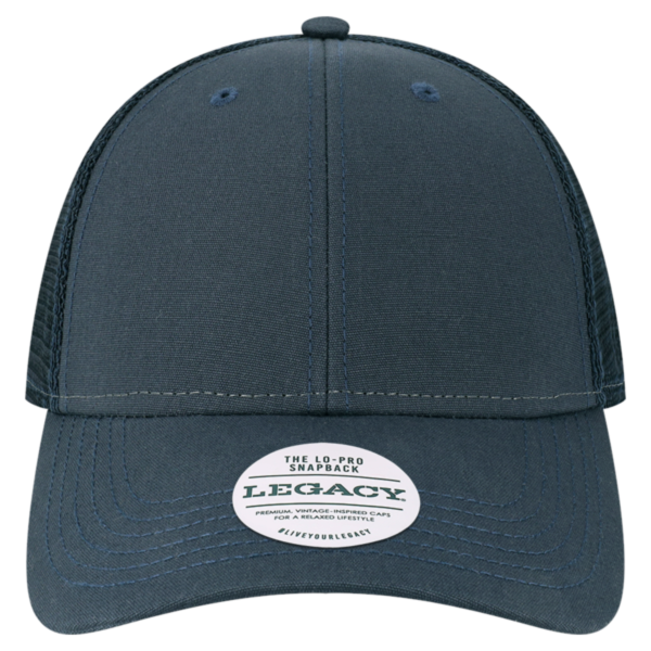 LEGACY Lo-Pro Snapback Trucker Cap, Navy / Navy, Front view