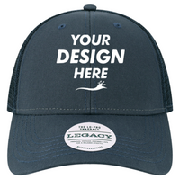 LEGACY Lo-Pro Snapback Trucker Cap, Navy / Navy, Front view, Mockup