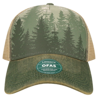 LEGACY Old Favorite Five-Panel Trucker Cap, Deep Forest / Deep Forest / Deep Forest, Front view