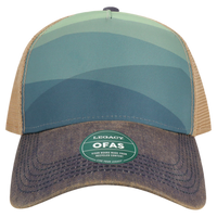 LEGACY Old Favorite Five-Panel Trucker Cap, Rolling Mountains / Rolling Mountains / Rolling Mountains, Front view