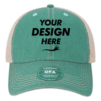 LEGACY Old Favorite Trucker Cap, Aqua / Khaki / Khaki, Front view, Mockup