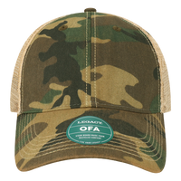 LEGACY Old Favorite Trucker Cap, Army Camo / Khaki / Khaki, Front view