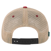 LEGACY Old Favorite Trucker Cap, Black / Cardinal / Khaki, Back view