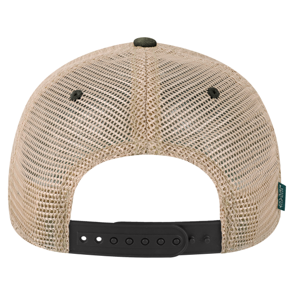 LEGACY Old Favorite Trucker Cap, Black / Khaki / Khaki, Back view