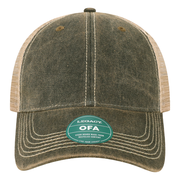 LEGACY Old Favorite Trucker Cap, Black / Khaki / Khaki, Front view