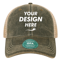 LEGACY Old Favorite Trucker Cap, Black / Khaki / Khaki, Front view, Mockup