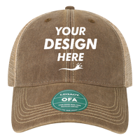 LEGACY Old Favorite Trucker Cap, Brown / Khaki / Khaki, Front view, Mockup