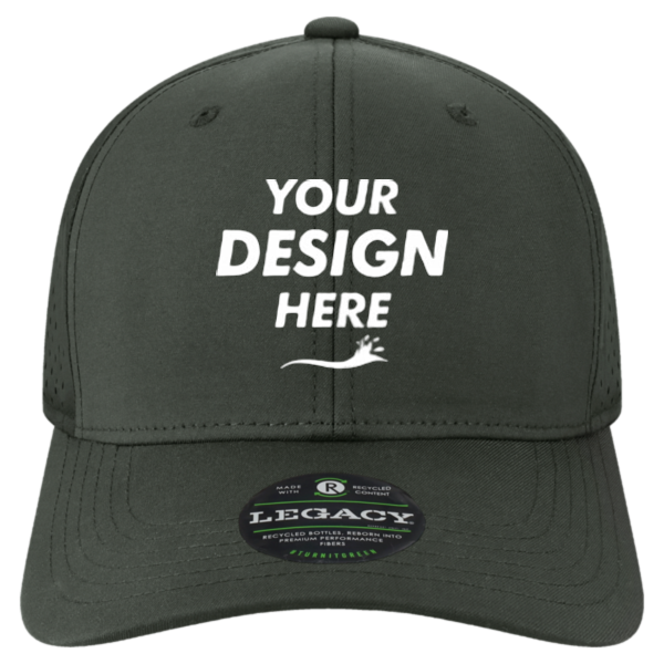 LEGACY Reclaim Mid-Pro Adjustable Cap, Black / Black, Front view, Mockup