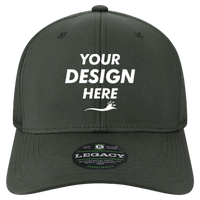 LEGACY Reclaim Mid-Pro Adjustable Cap, Black / Black, Front view, Mockup