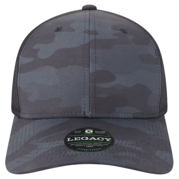 LEGACY Reclaim Mid-Pro Adjustable Cap, Black Camo / Black Camo, Front view