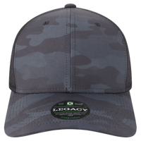 LEGACY Reclaim Mid-Pro Adjustable Cap, Black Camo / Black Camo, Front view